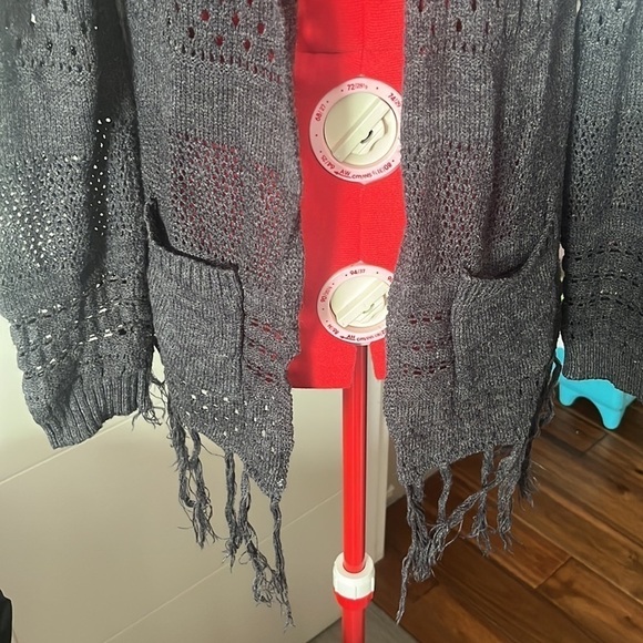 XL12 Blue crush loose knit cardigan - Picture 2 of 5